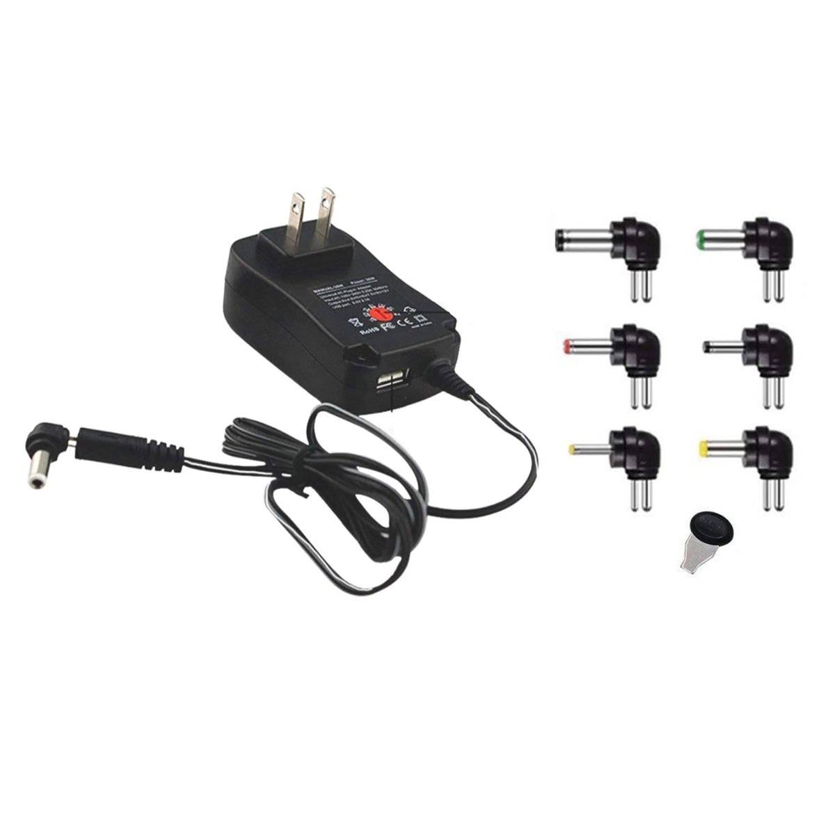 Universal AC/DC Adapter 3V-12V Adjustable for DIY Circuits Electronics Gizmos