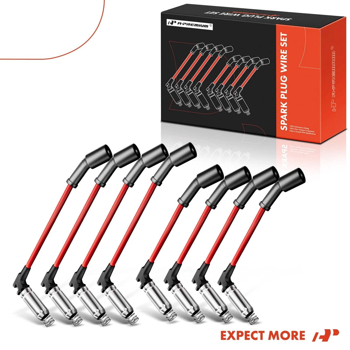 A-Premium High Heat Spark Plug Ignition Wires Set of 8 Compatible with...