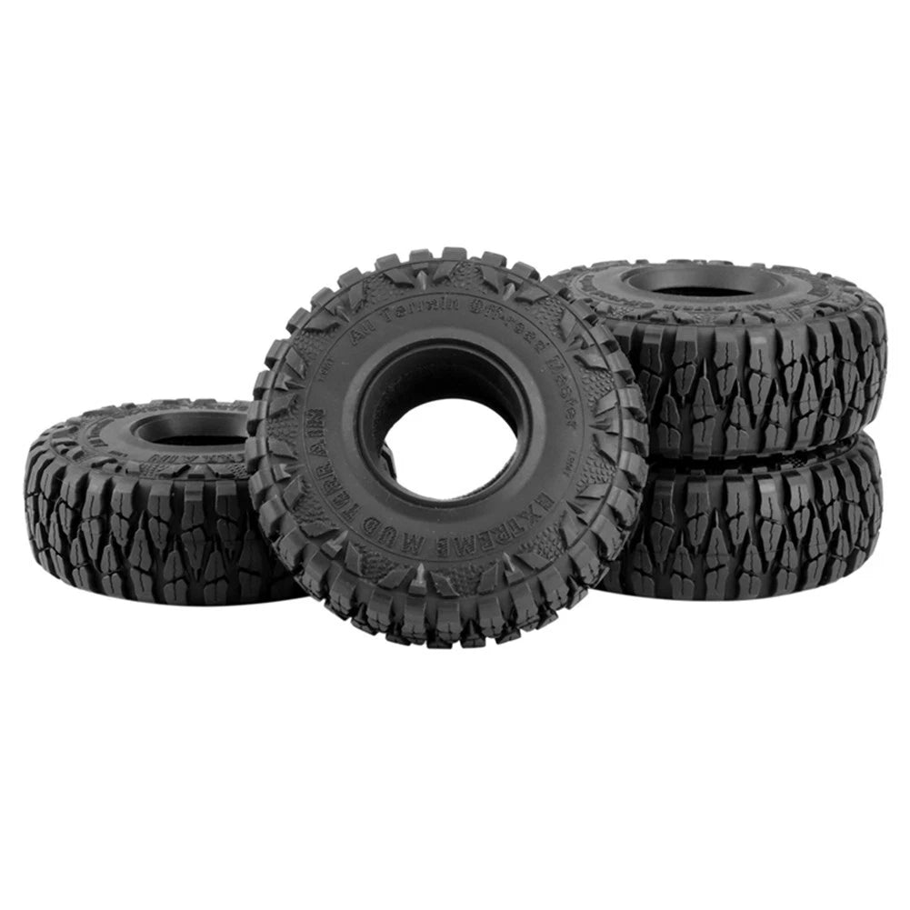 4Pack 1/10 RC Car 1.9" Rubber Wheel Tyres Tires Cover For 1.9in RC Wheel Rim D