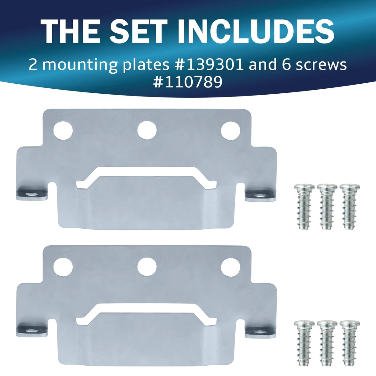 Spare Hardware Parts 139301 Mounting Plates Bed Frame Brackets and Silver