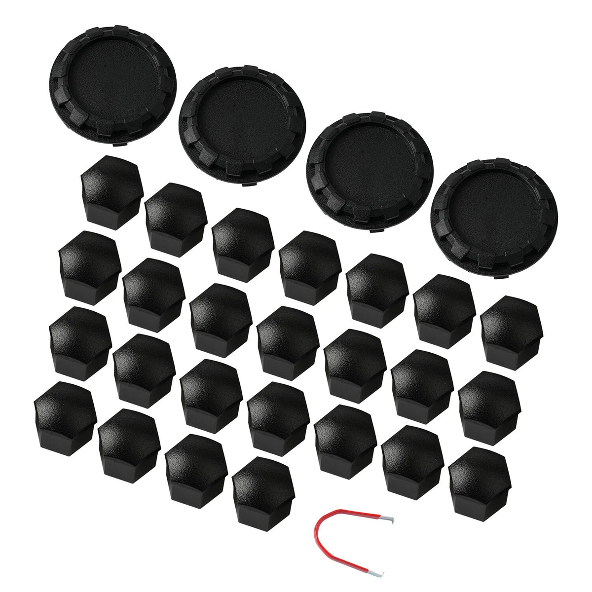 For Tesla Cybertruck Wheel Nut Covers / Lug Nut Covers - Matte Black 28PCS