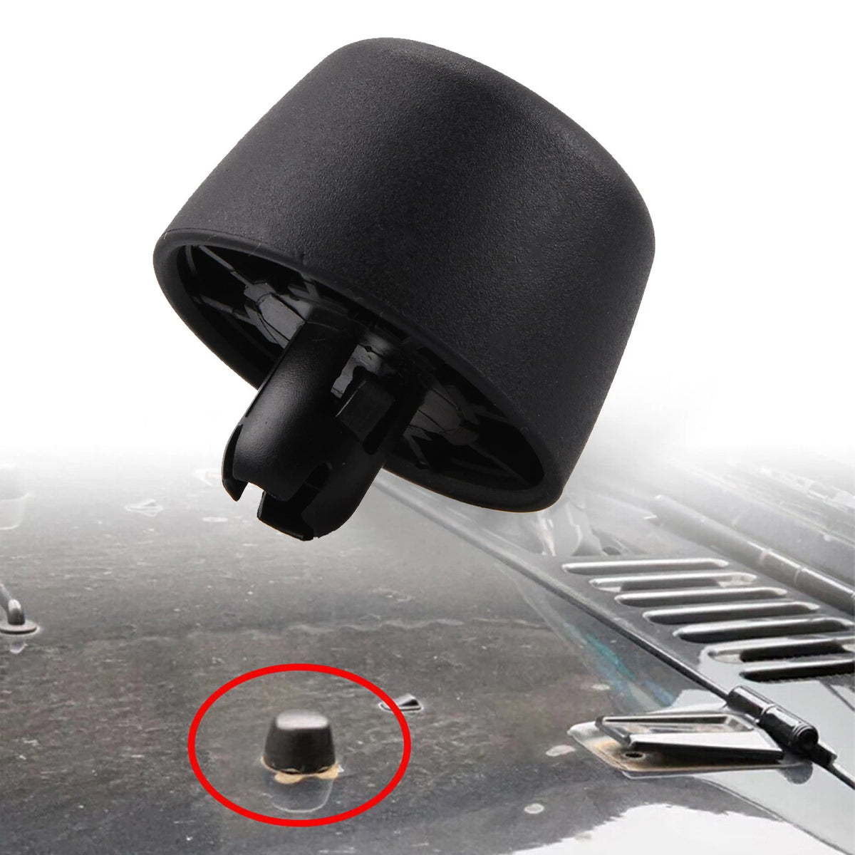 1 PC Black Rubber Bumper Cushion Hood Stopper For Jeep Wrangler JK 2007-2018