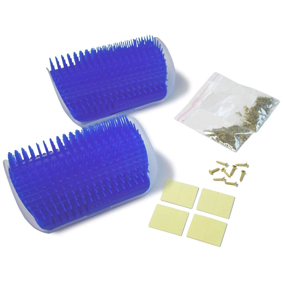 2 Pack Self Grooming Wall Brush for Cats and Dogs - Cat Groomer with Blue