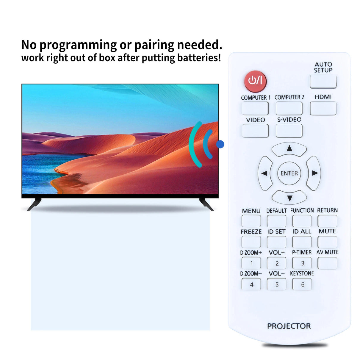 N2QAYA000070 TV For Panasonic LCD Projector Replace Remote Control PT-VX420