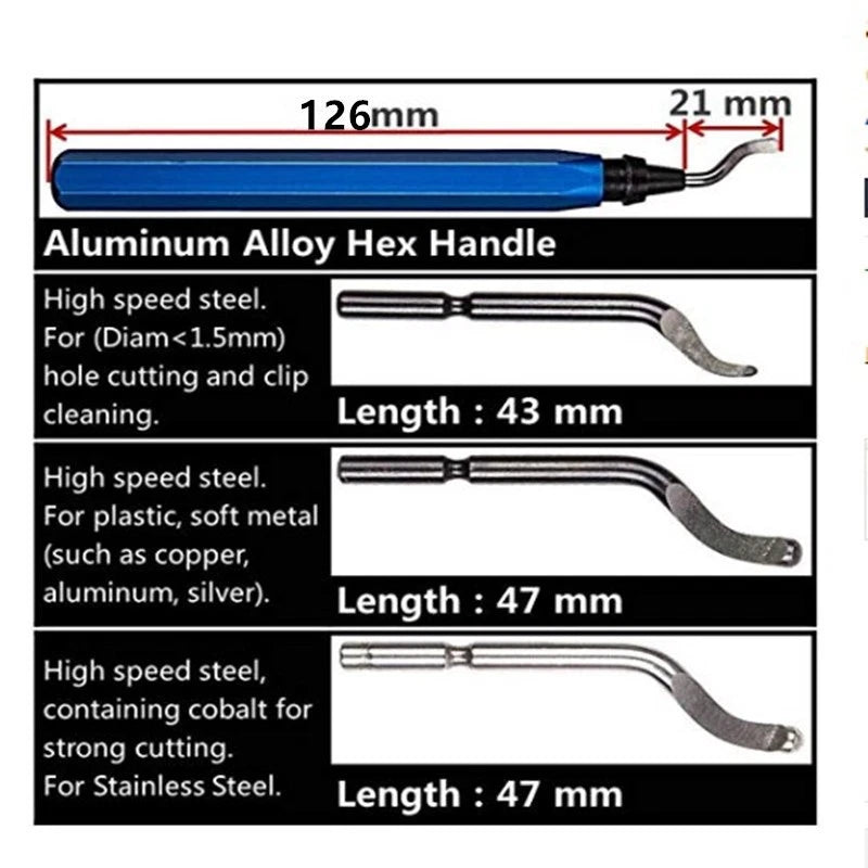43&47mm Bits Deburring Tool for Plastic Aluminum Copper Steel Burr Removing