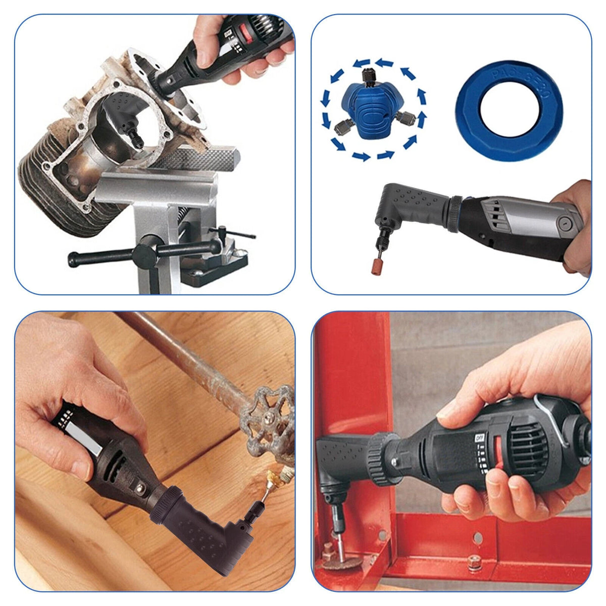 90 Degree Converter Adapter Rotary Tool Attachment Part For Dremel Accessories