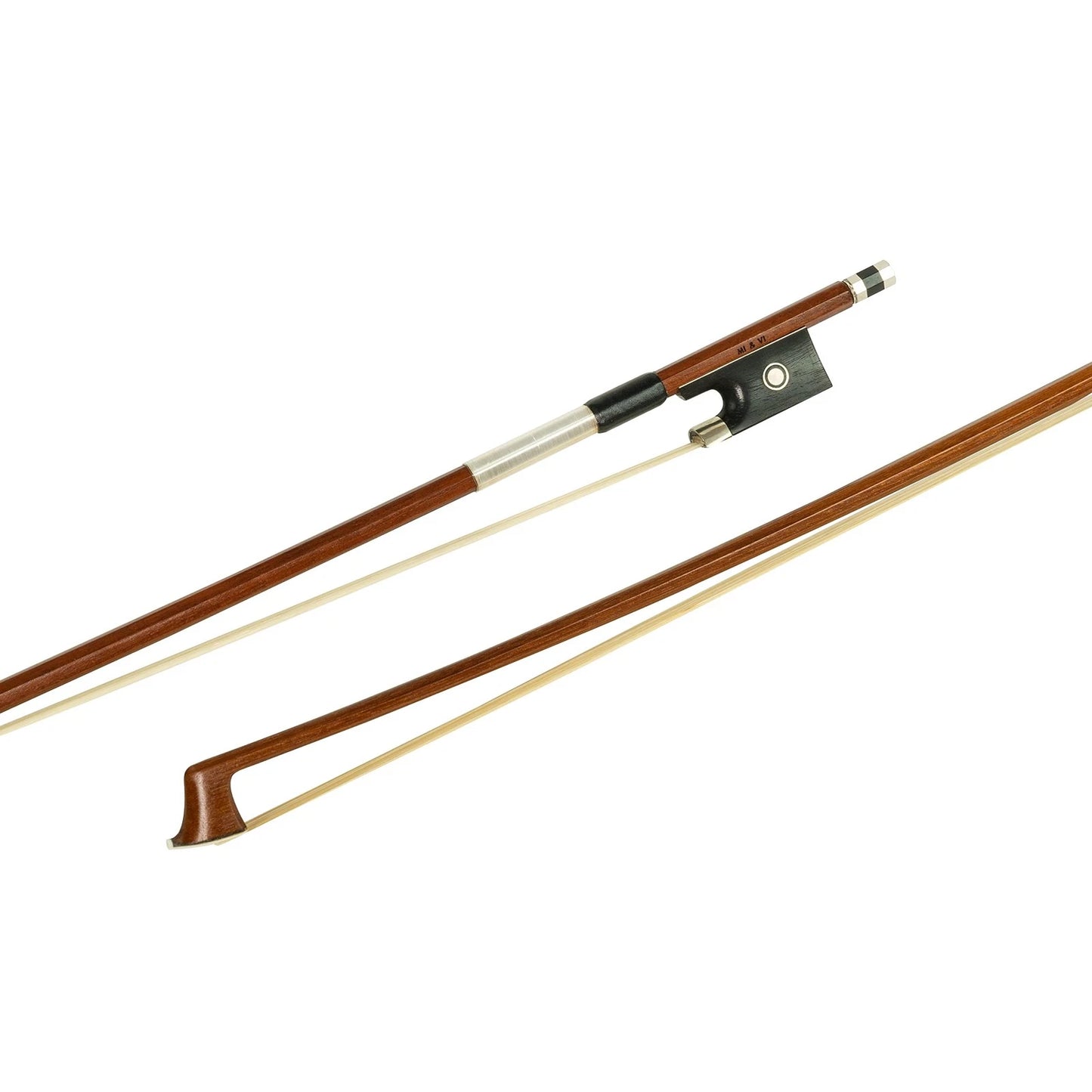 MI&VI NB-510 Brazilwood Violin Bow 4/4 (Full Size) with 4/4, silver