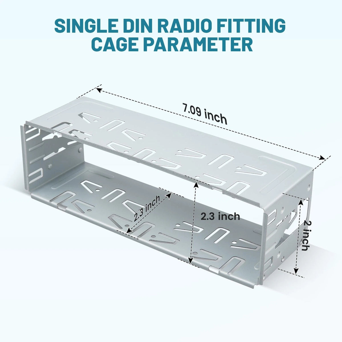 NuIth Universal Single Din Stereo Radio Replacement Fitting Cage Kit, 1 Din...