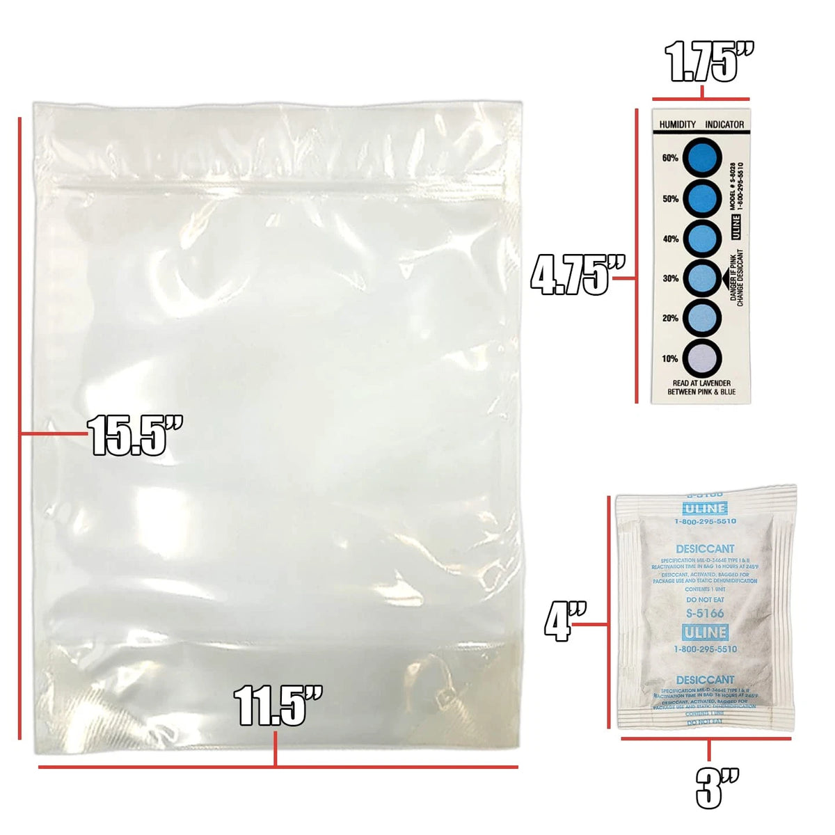 NetSellsIt 3D Printer Filament Storage Kit (Pack of 5) Includes: Large, Clear