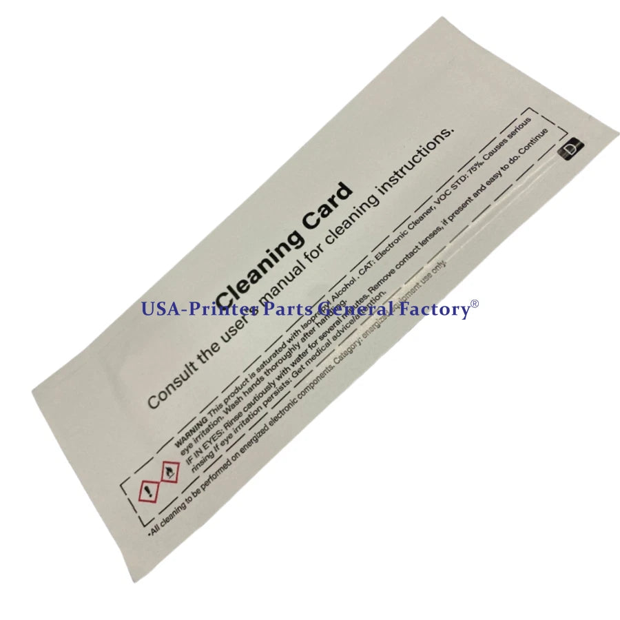 2Pcs 54x172mm cleaning cards Fits For Zebra ZC100,ZC300 Series 105999-310