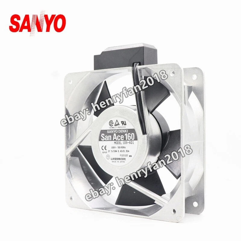 SANYO Denki 109-601 SanAce Axial Fan 100VAC 0.43/0.35A 160*160*51MM Cooling Fan