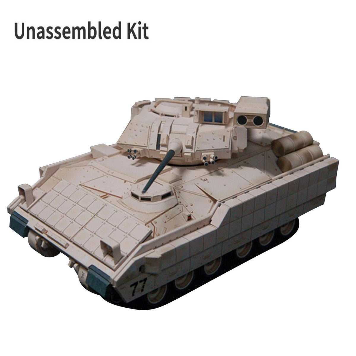 1:43 Unassembled M2 Bradley Infantry Fighting Vehicle Paper Model Military Tank