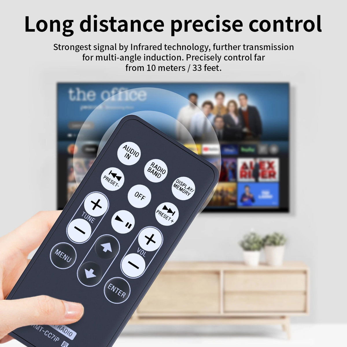 RMT-CC7iP Replacement Remote Control For Sony Clock Radio RMTCC7iP