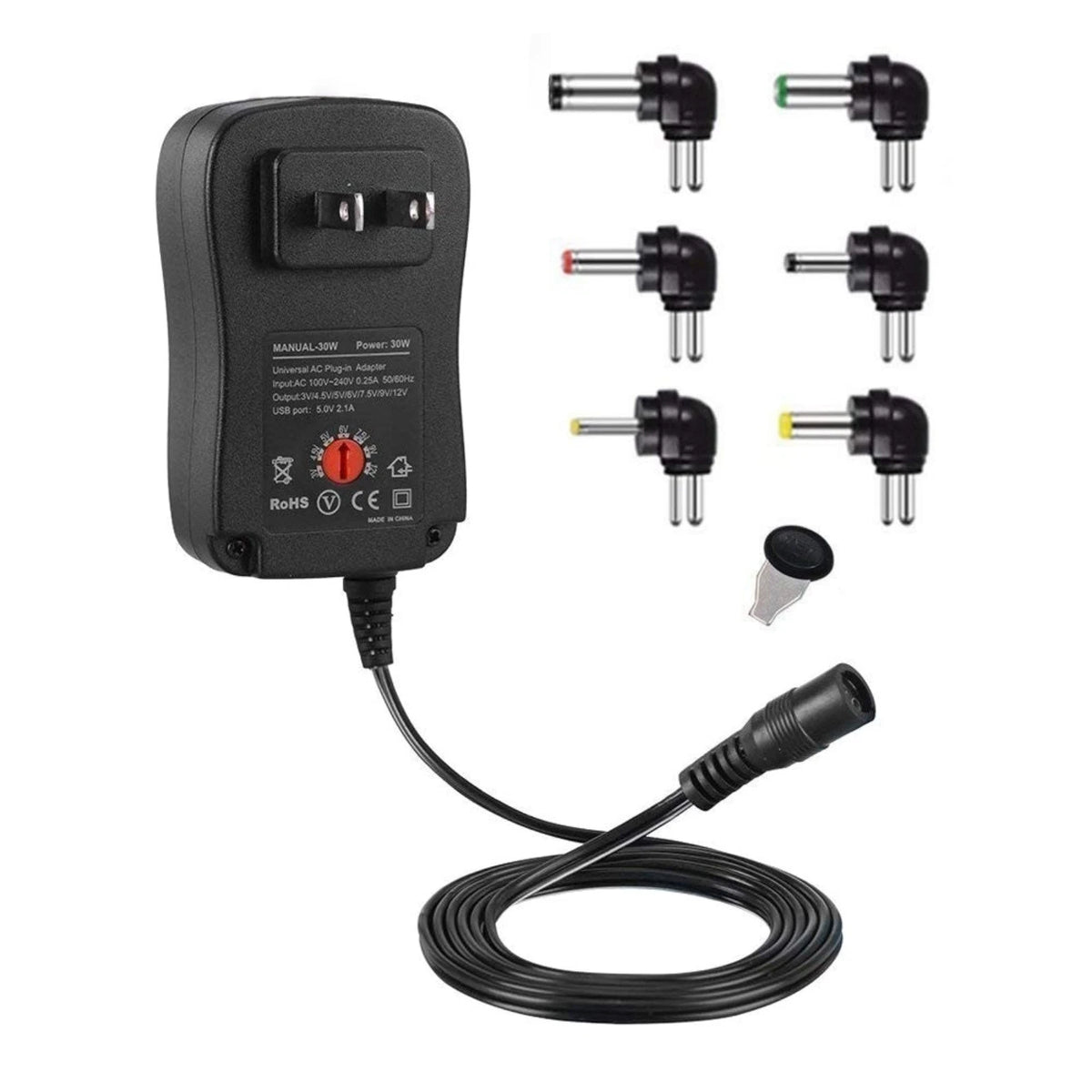 Universal AC/DC Adapter 3V-12V Adjustable for DIY Circuits Electronics Gizmos