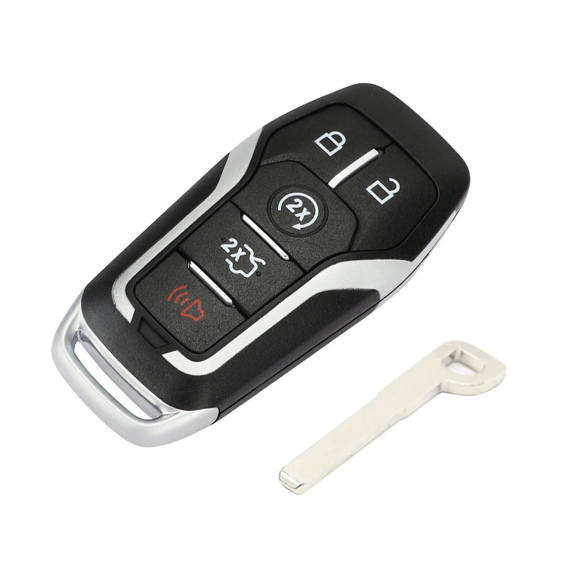 5 Buttons Key Fob Shell Case For Ford 2015-2017 F-150 Explorer Edge Fusion Car