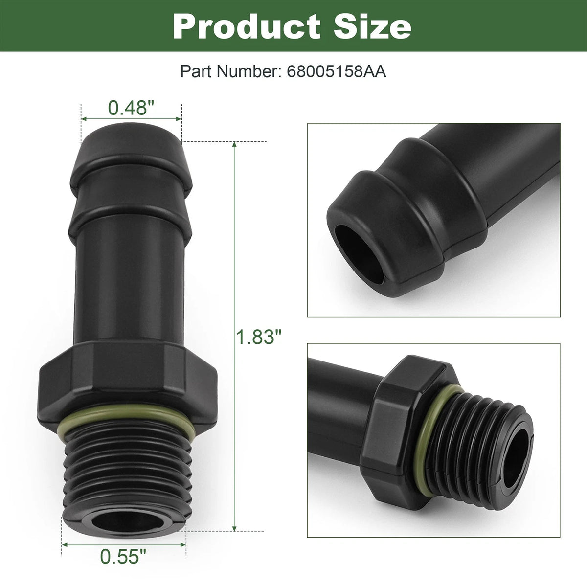 Vent Hose Fitting 68005158AA For Dodge Ram 2500 3500 2011-2024