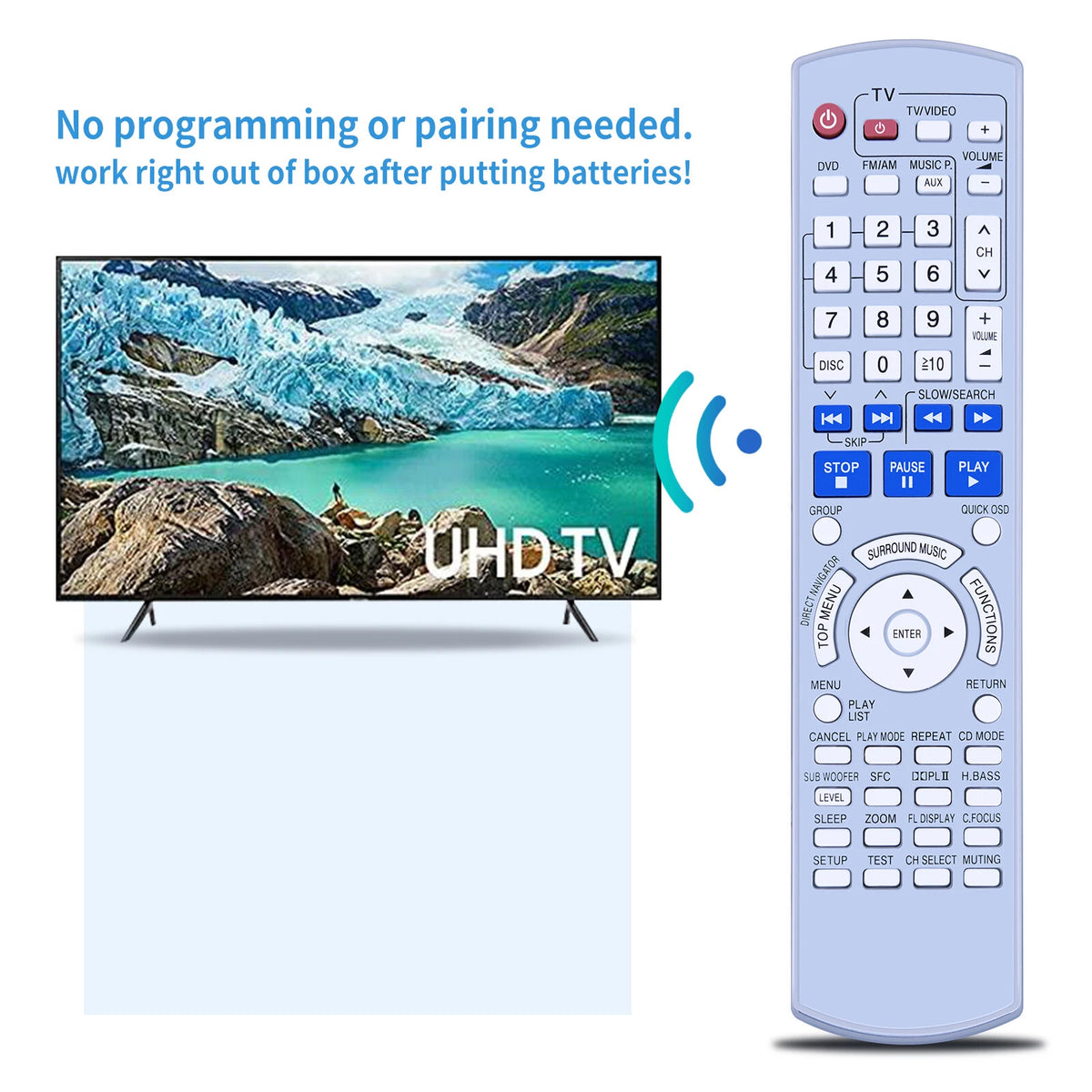 EUR7662Y30 For Panasonic DVD Player Remote Control SA-HT940PC SC-HT740 SA-HT740