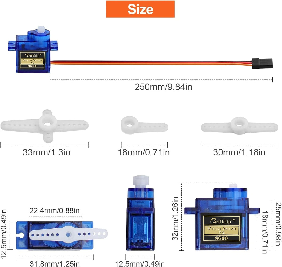 4Pcs SG90 9g Micro Servos for RC Robot Helicopter Airplane Controls Car Boat
