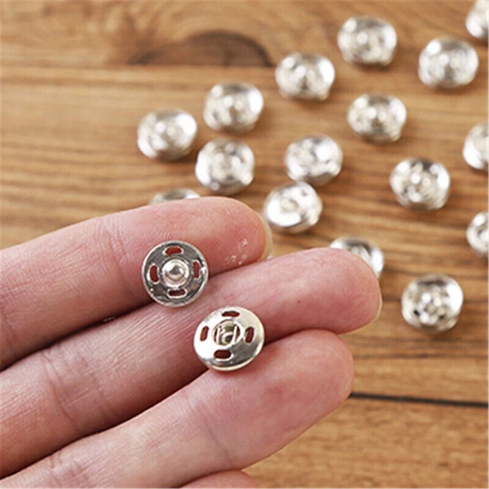 20Pcs 1.3cm Diameter High Hardness Stainless Snap Buttons For Sewing Clothing