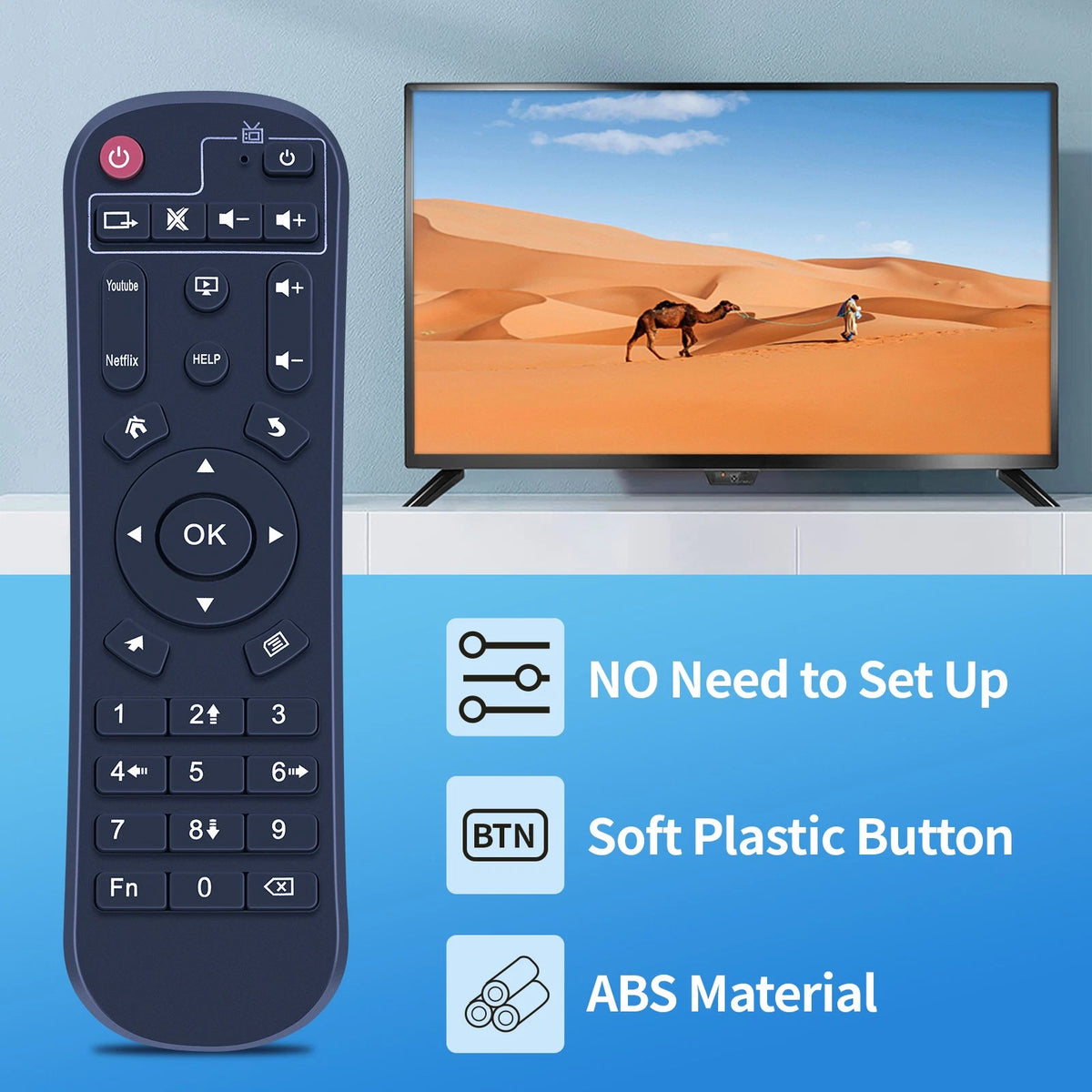 Replacement Remote Control For Sidiwen Android TV Box 13.0