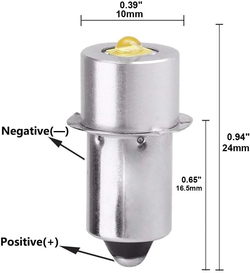 TRLIFE Maglite LED Bulbs DC 3V, 1 Count (Pack of 1), Daylight White