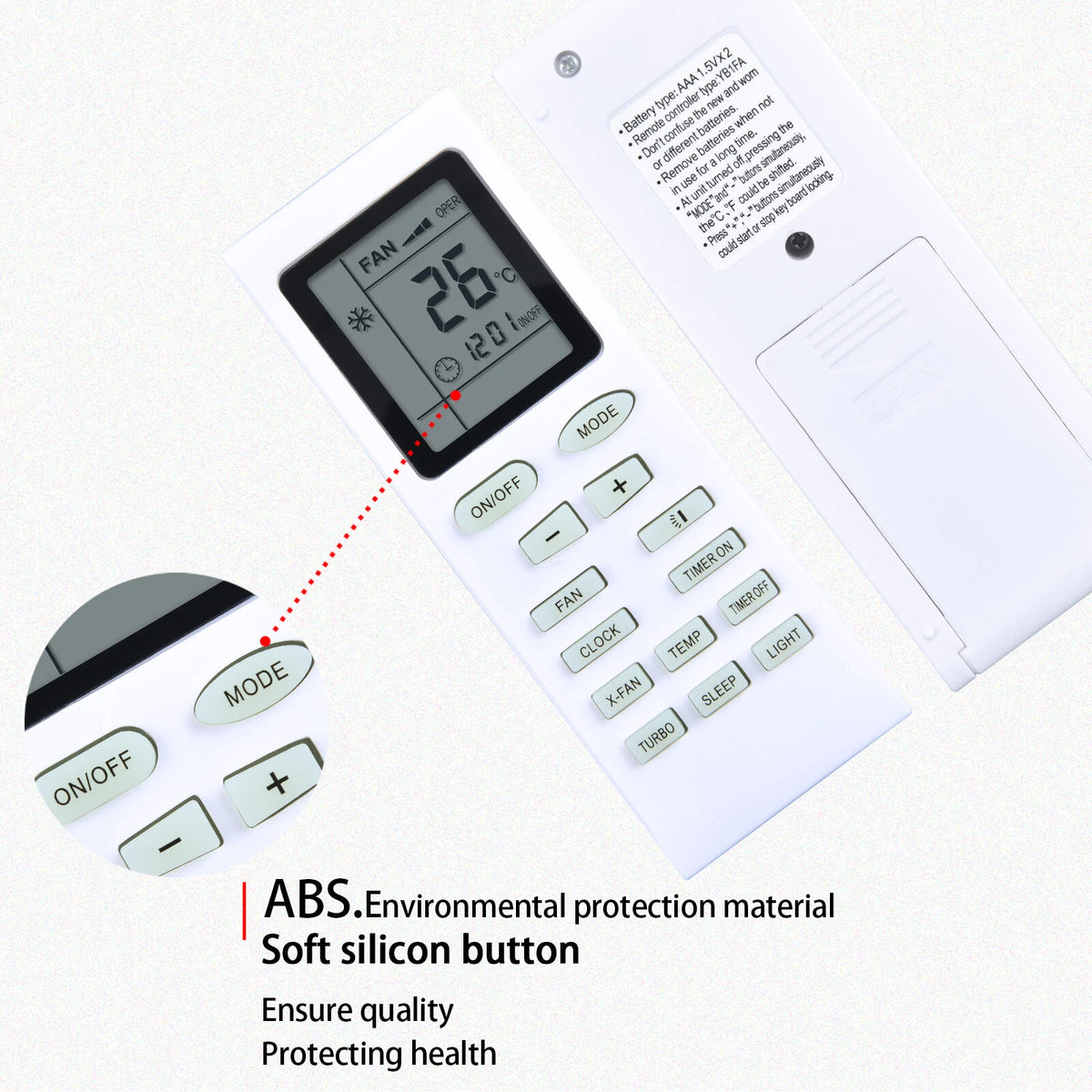 YB1FA For GREE AC Air Condition Replacement Remote Control