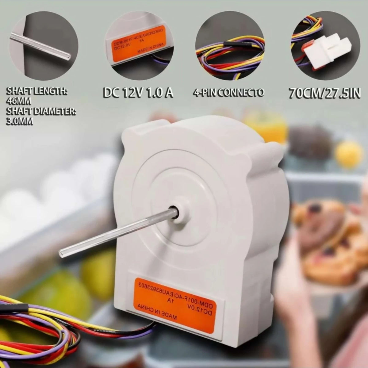 High Quality Refrigerator Evaporator Fan Motor Assembly Part for LG for Kenmore