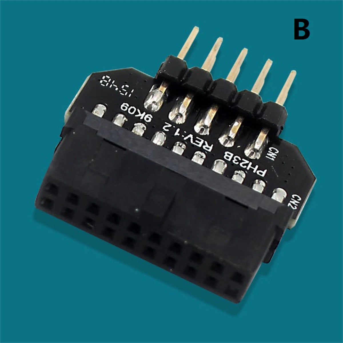 Black Panel Plug-in Adapter Computer Motherboard USB3.0 20pin To USB2.0 9pin,
