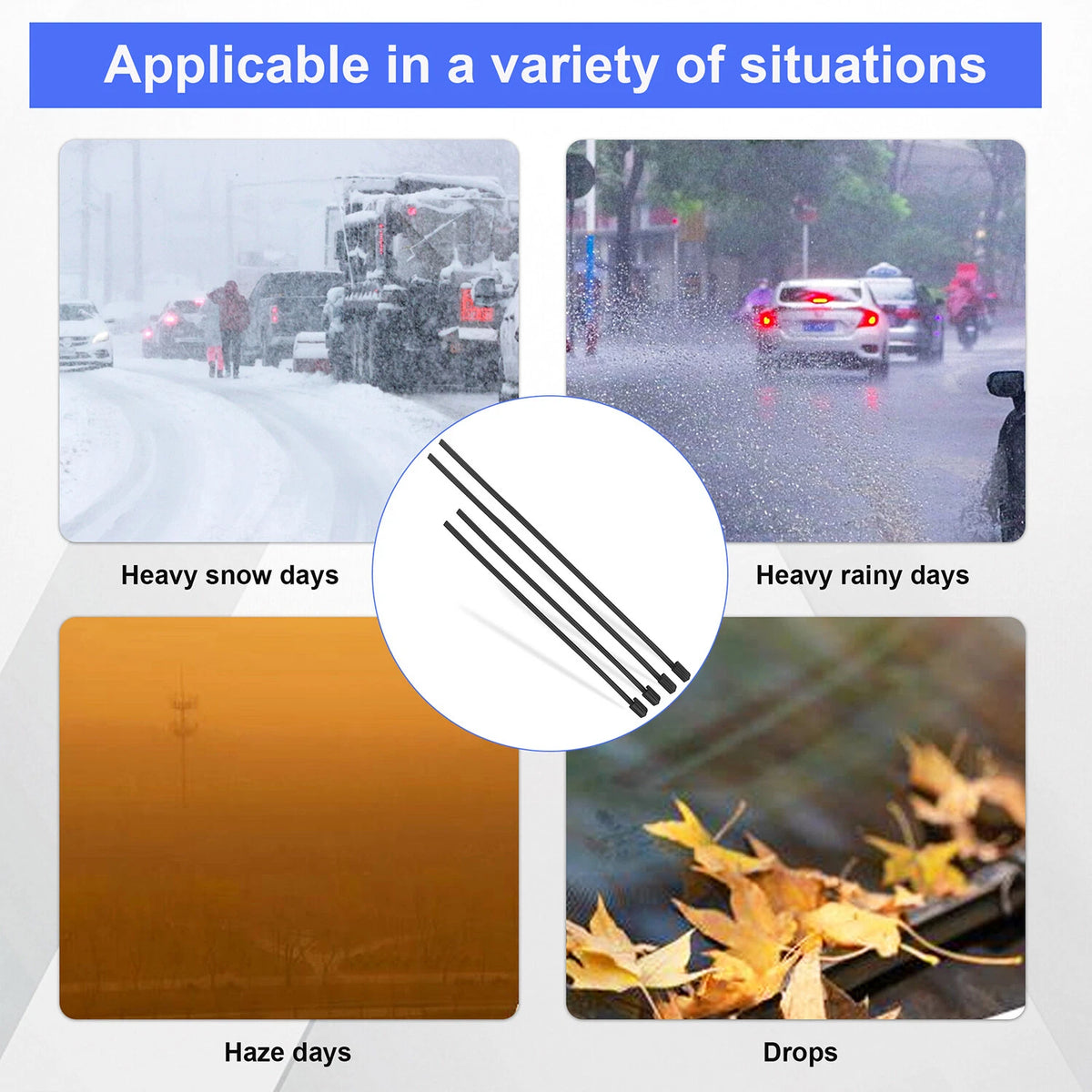 4-piece front wiper refills for Volvo XC60 2018-2025 31490722