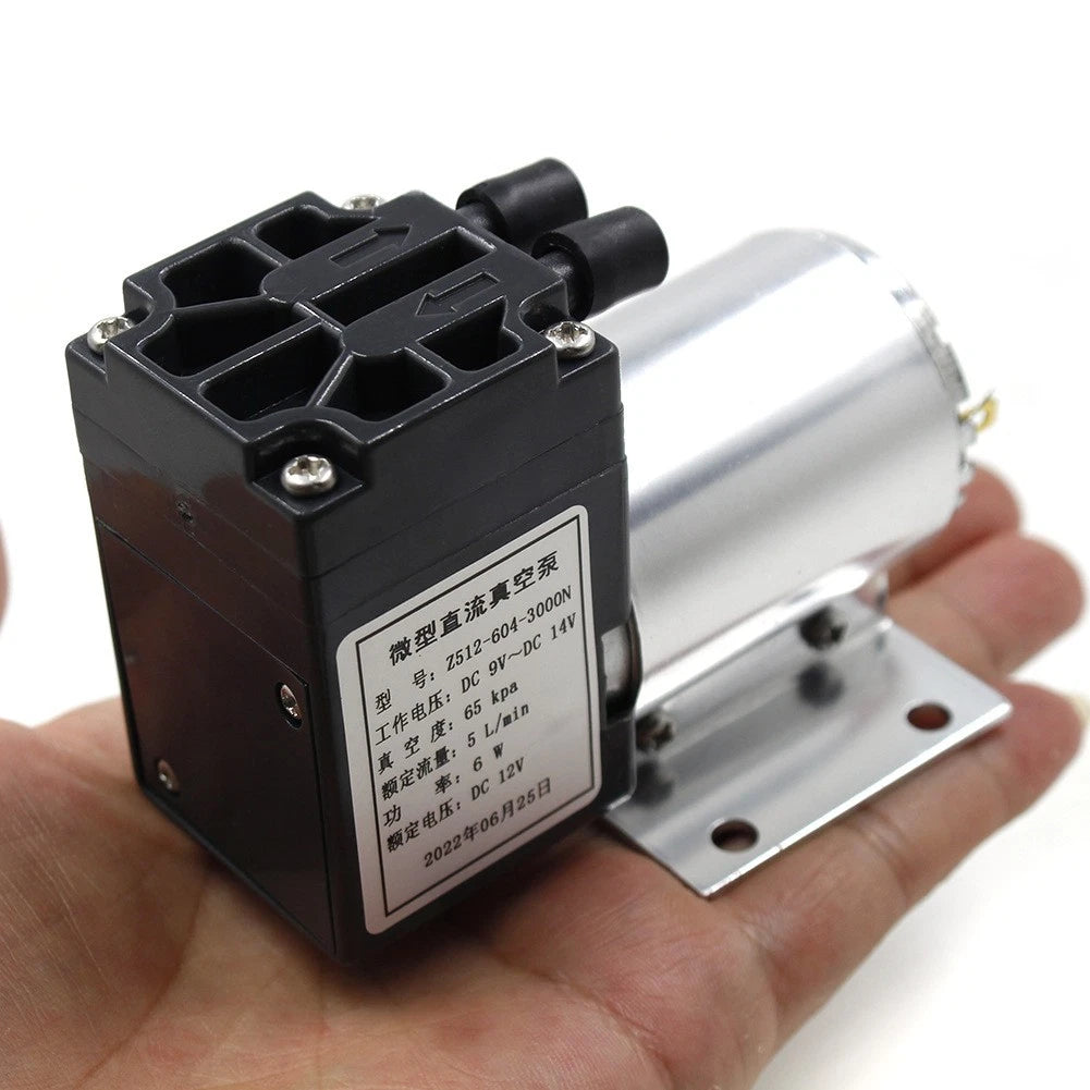 12V 5L/mi 65-120kpa Mini Vacuum Pump High Pressure Suction Diaphragm Pump Holder