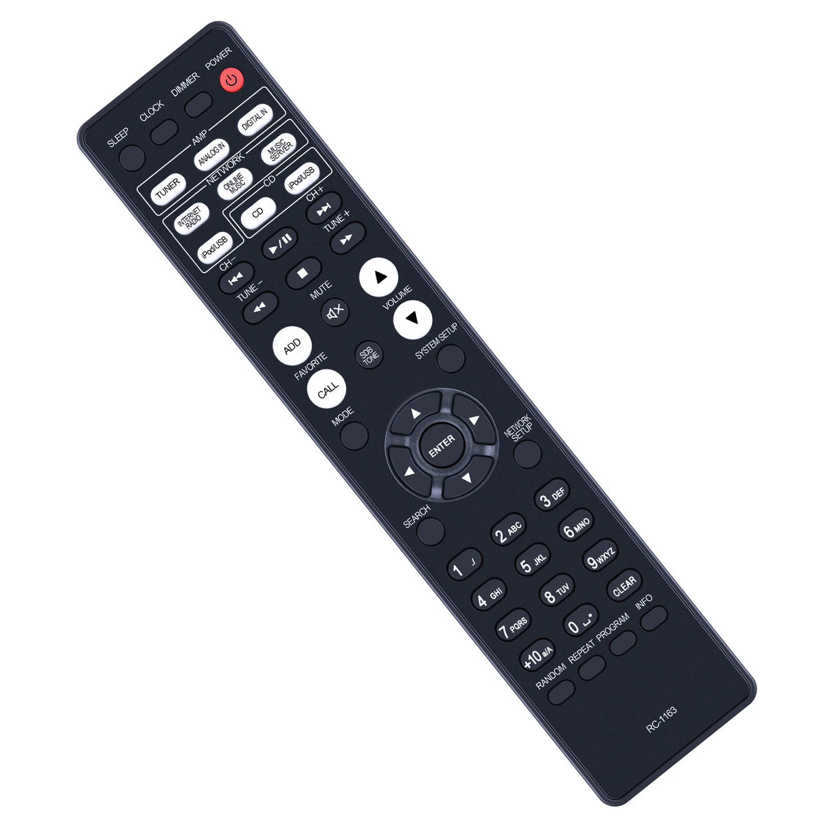 RC-1163 Replacement Remote Control For DENON DCD-F109, DCDF109, DRA-F109