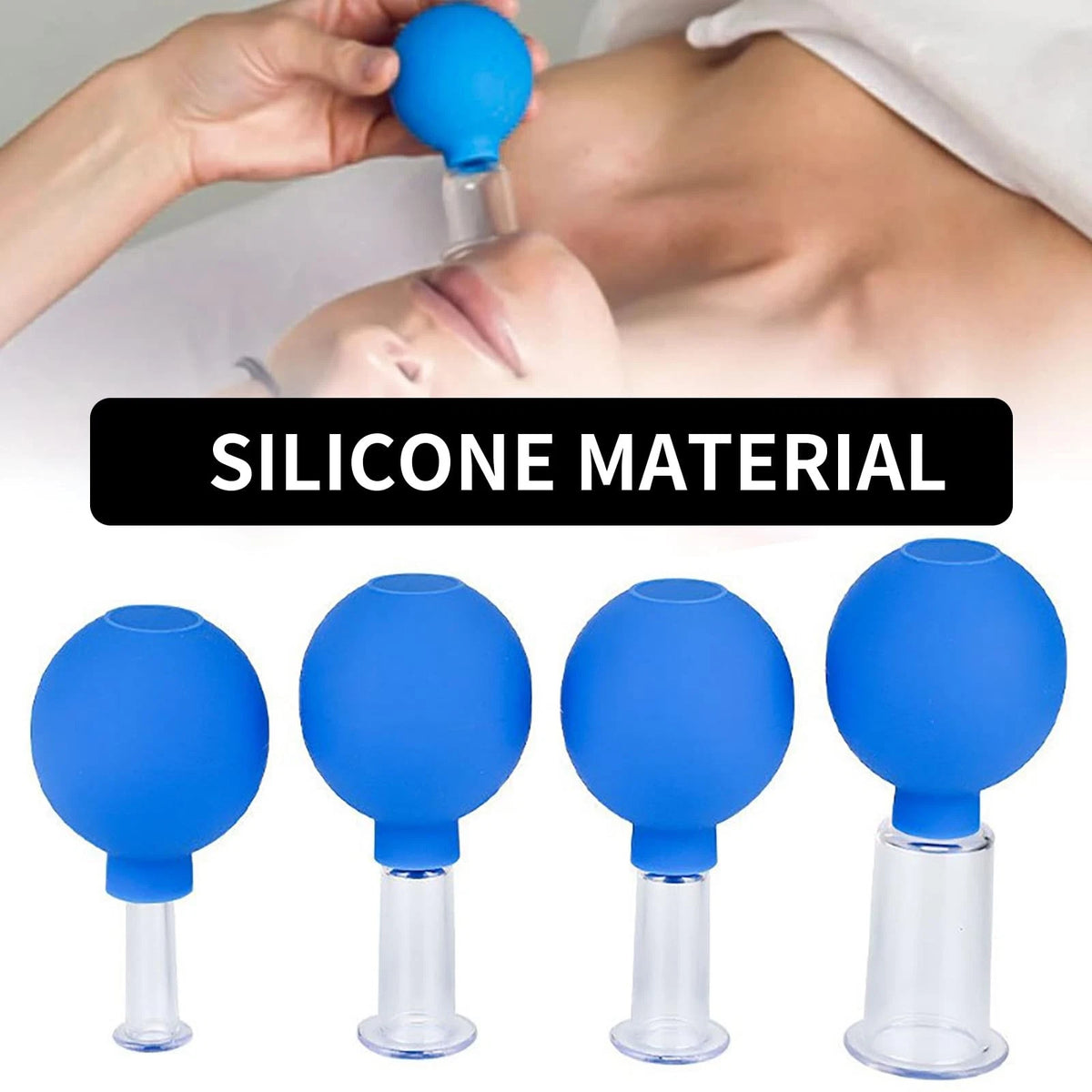 JIELUO Facial Cupping Therapy Set Plastics, Eye Face Vacuum Massage Anti Blue