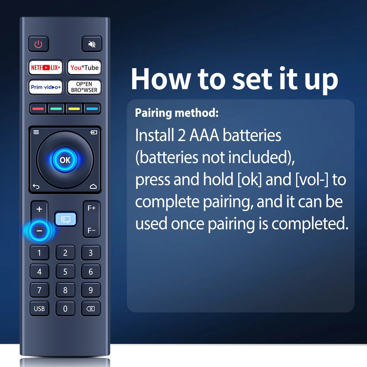 IR Replacement Remote Control For Yaber U12 V12 Projector