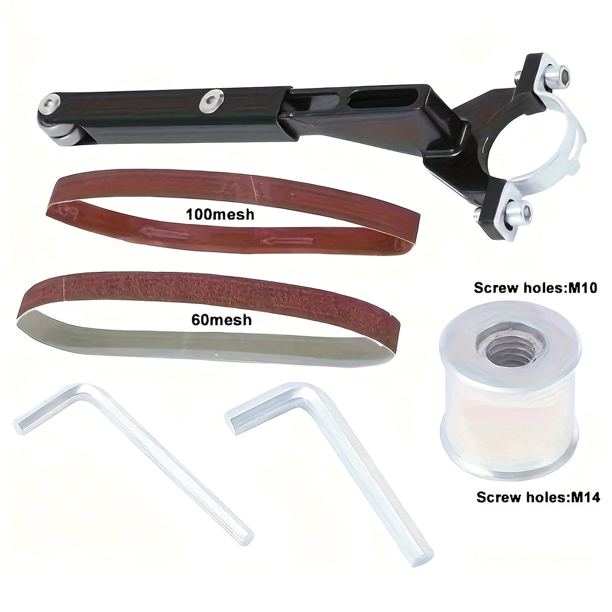 Angle Grinder to Sander Belt Adapter Unit For Metal Wood Sanding Polishing Kit