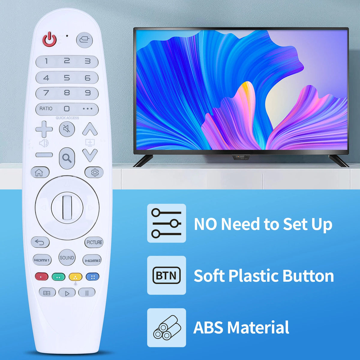 Replacement Remote Control For LG AN-MR19PJTR AKB75735302