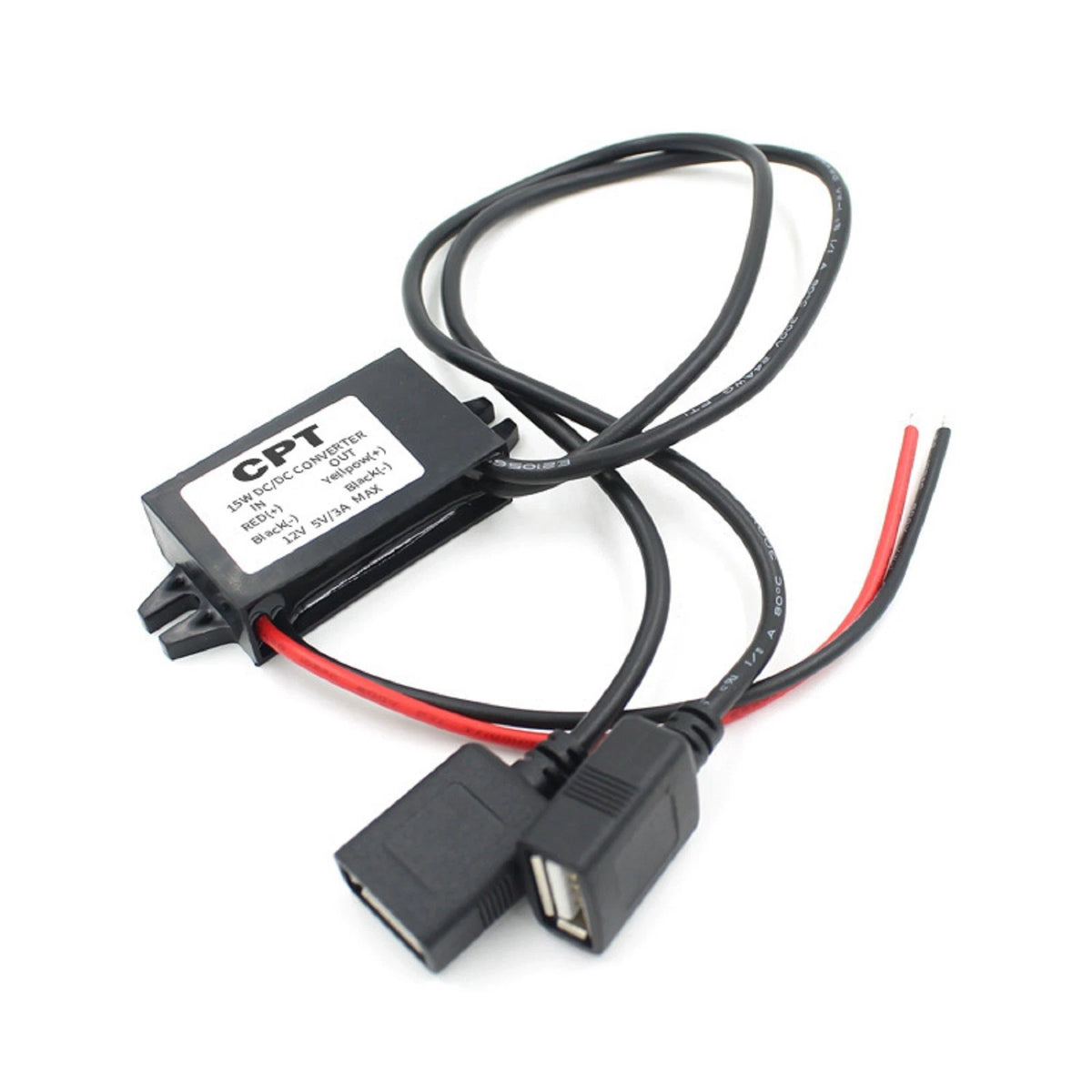 12V to 5V 3A 15W DC-DC Step Down Buck Converter Power Supply Module For Car