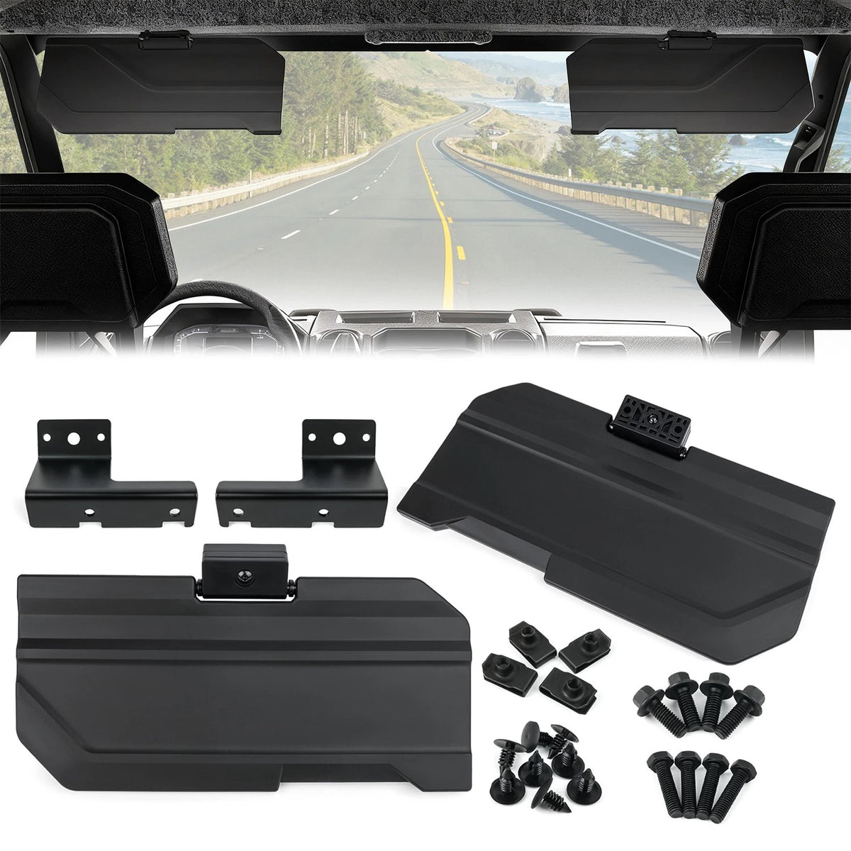 Pair of Sun Visors 2890571 Fits 2024-2025 Polaris Ranger XD1500 and Ranger Crew