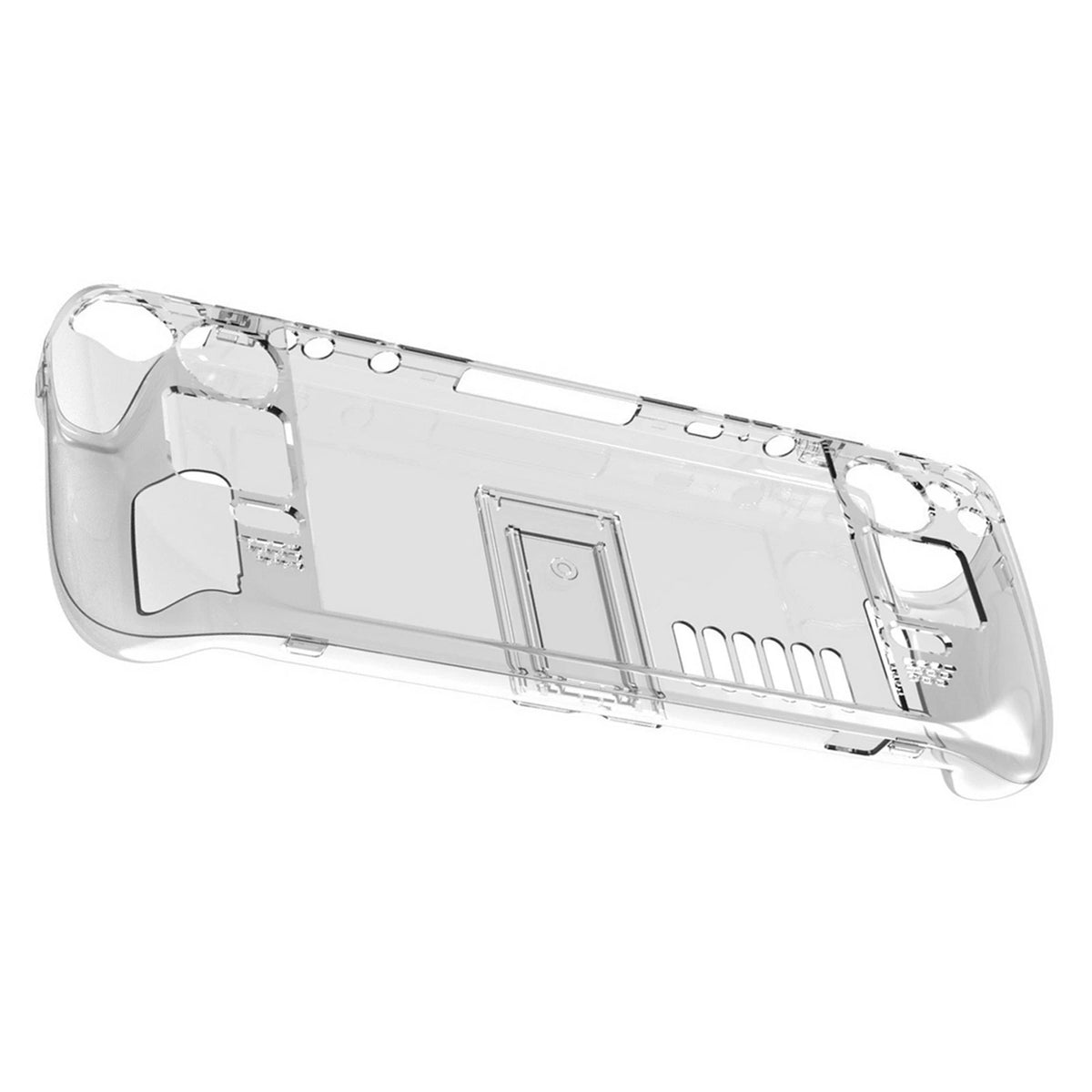 2 in 1 Crystal Clear Protective Back Case Shell for Steam Deck Game Console