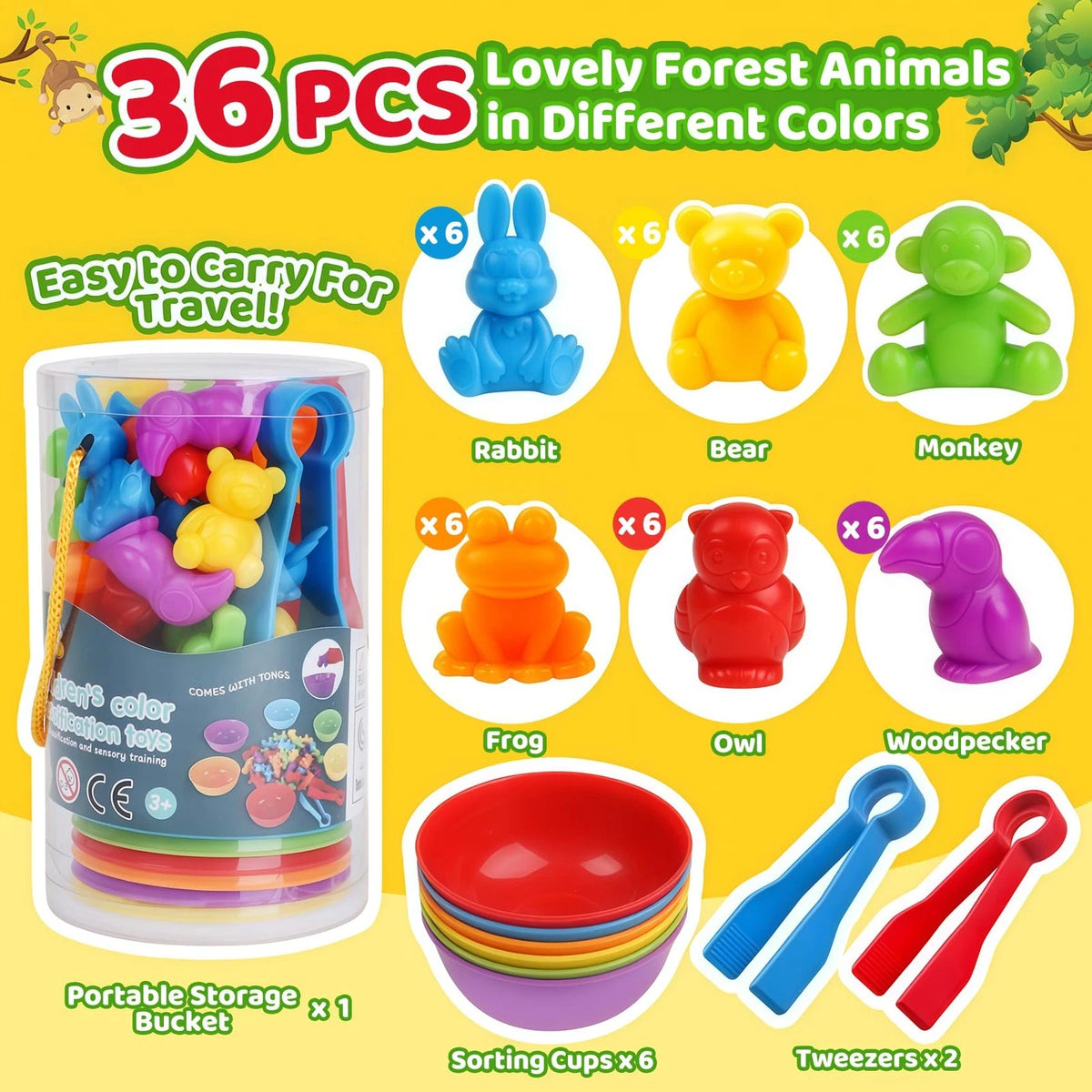 Counting Animals Color Sorting Matching Games with Medium, Dinosaurs