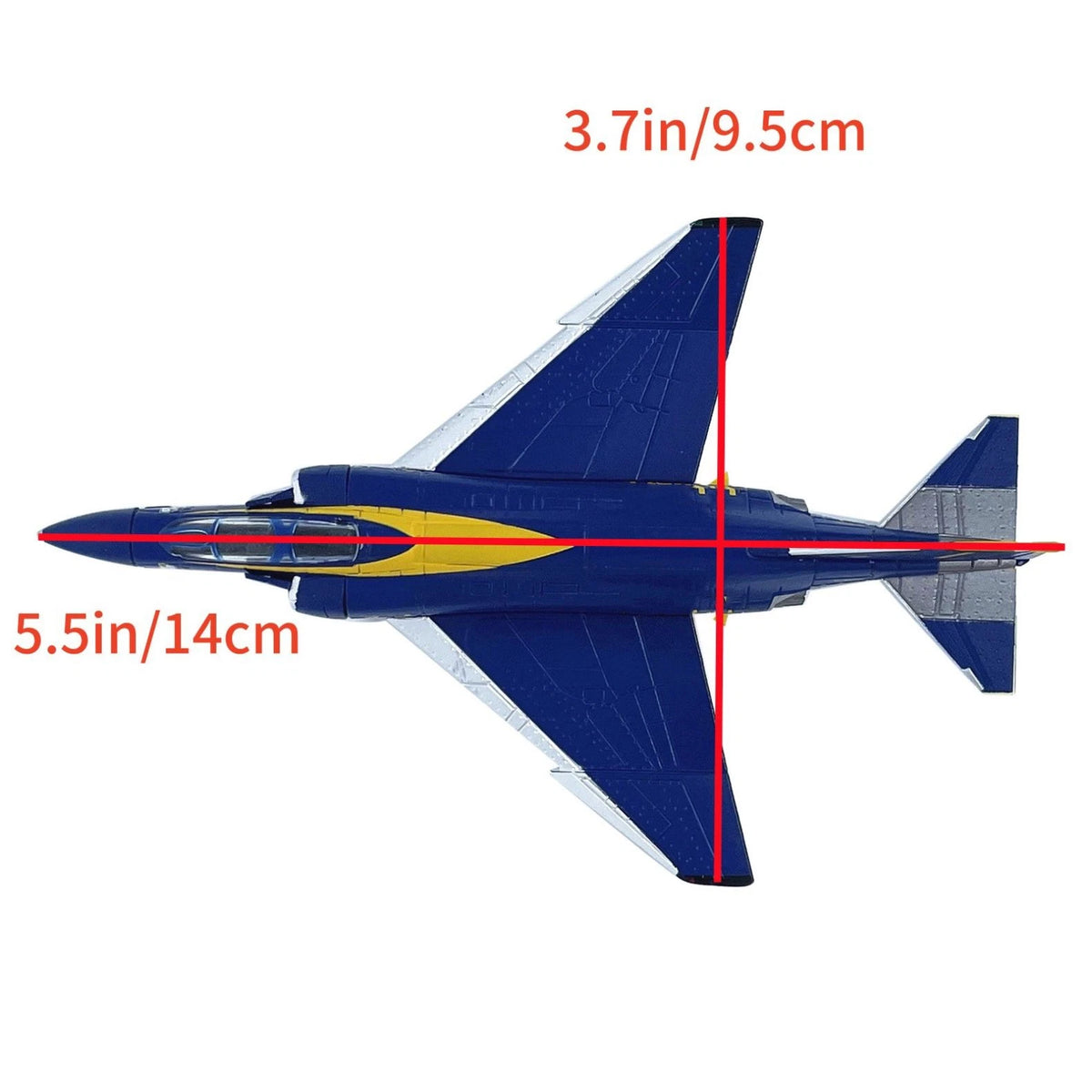 14cm Diecast Alloy 1/144 Scale US Navy F-4 Phantom II Fighter Desk Model