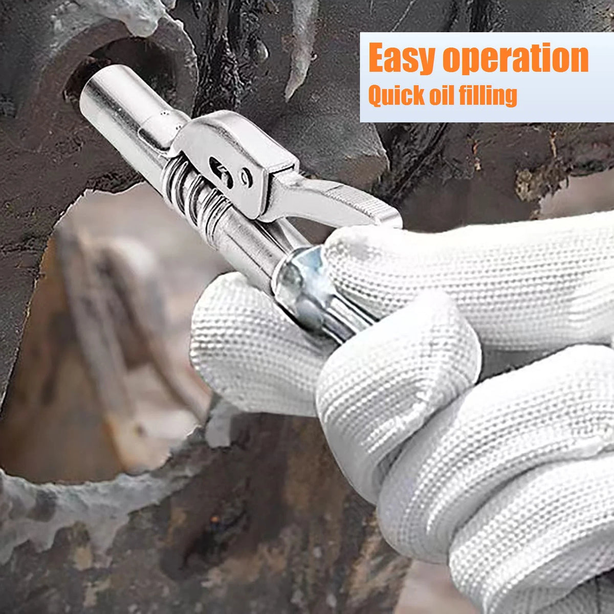 2PCS High-Pressure Quick Release Lock Oil Injection Nozzles 1/8" NPT Adapter
