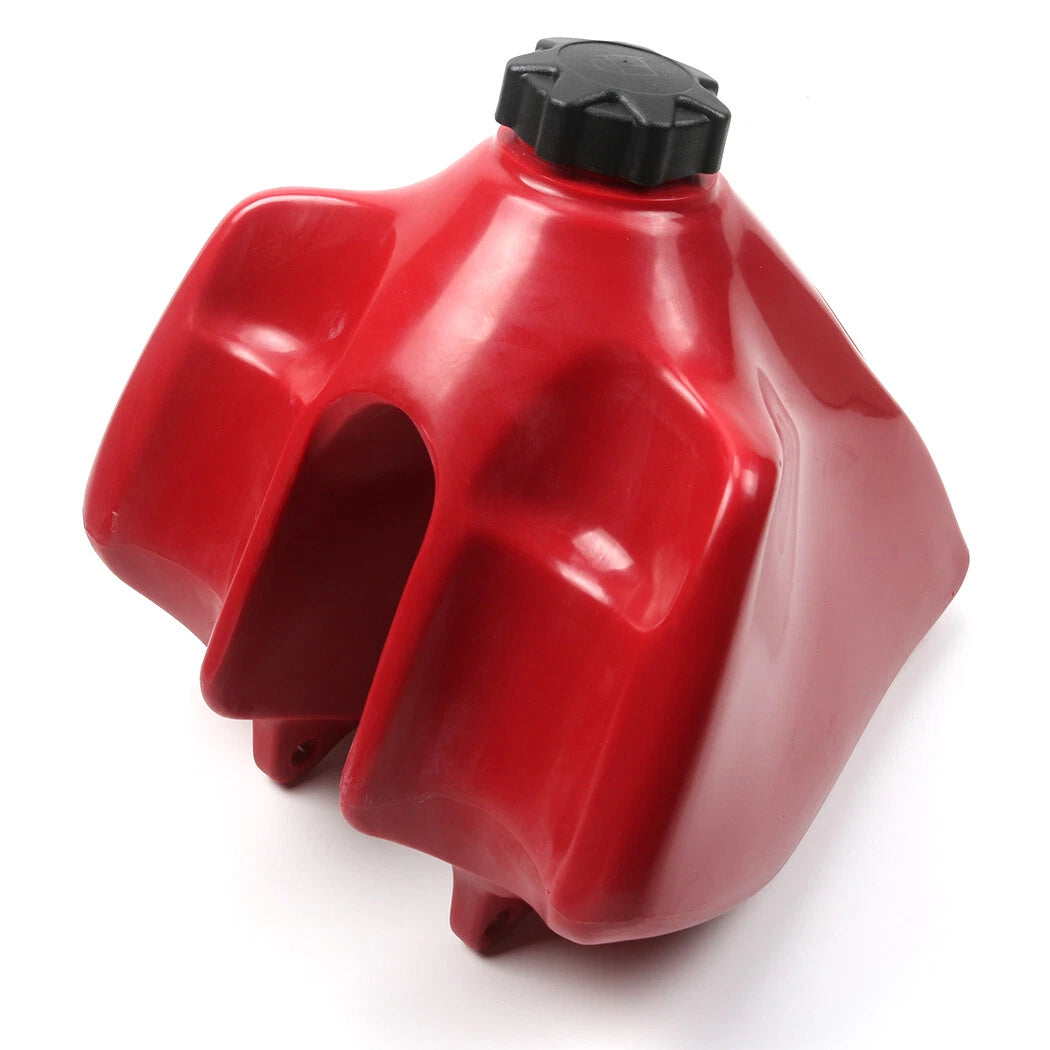 Red plastic fuel tank with cap and petcock for Honda XR200R 1985-2002