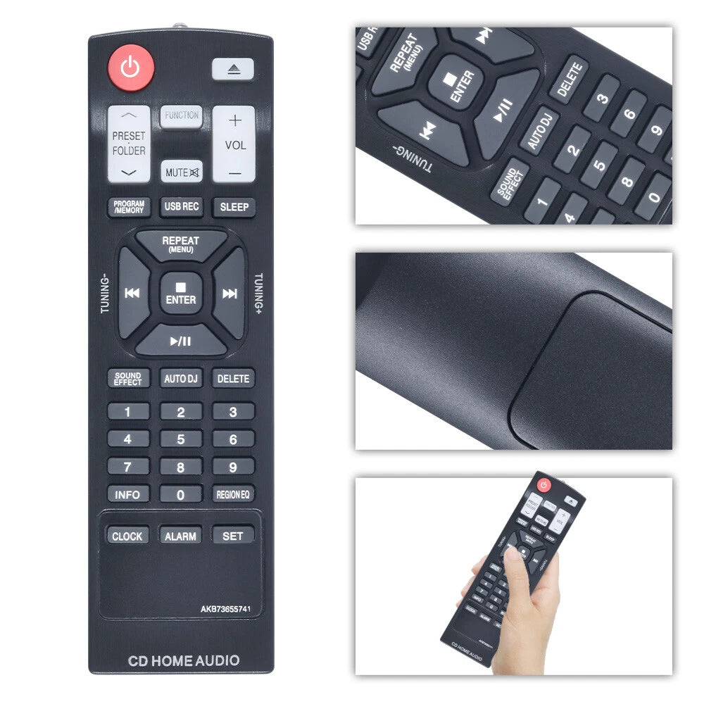 AKB73655741 Remote Control For LG Mini Hi-Fi System CM4550 CMS4350F