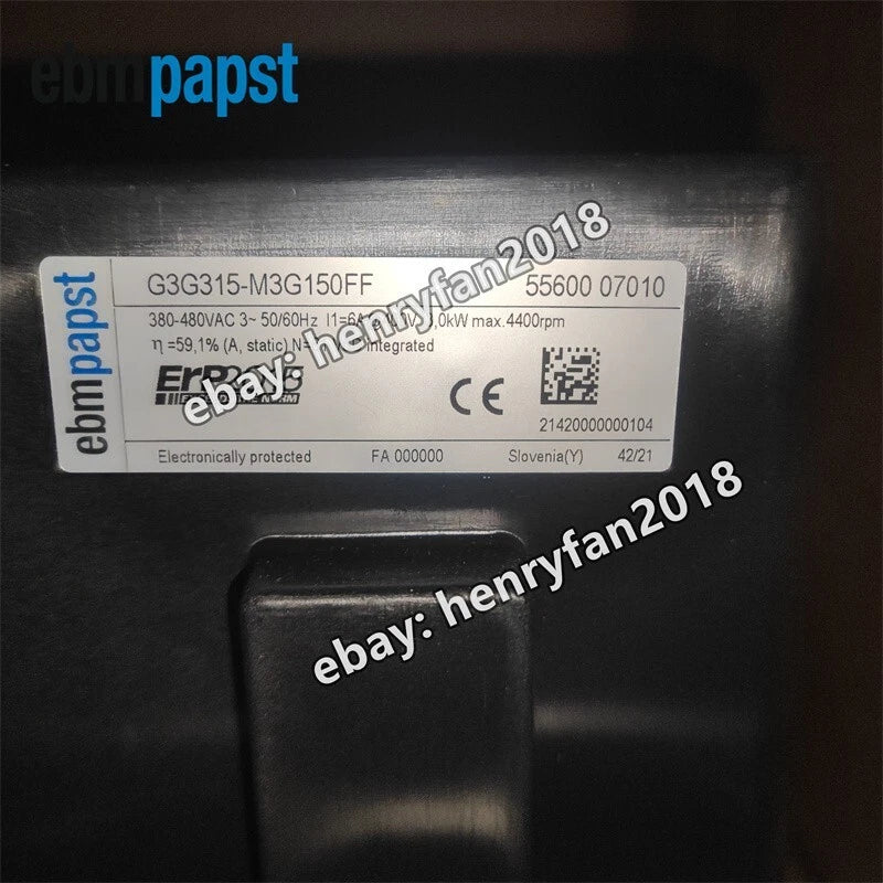Ebmpapst G3G315-M3G150FF 55600.07010 Centrifugal Fan 380-480VAC Gas Boiler Fan