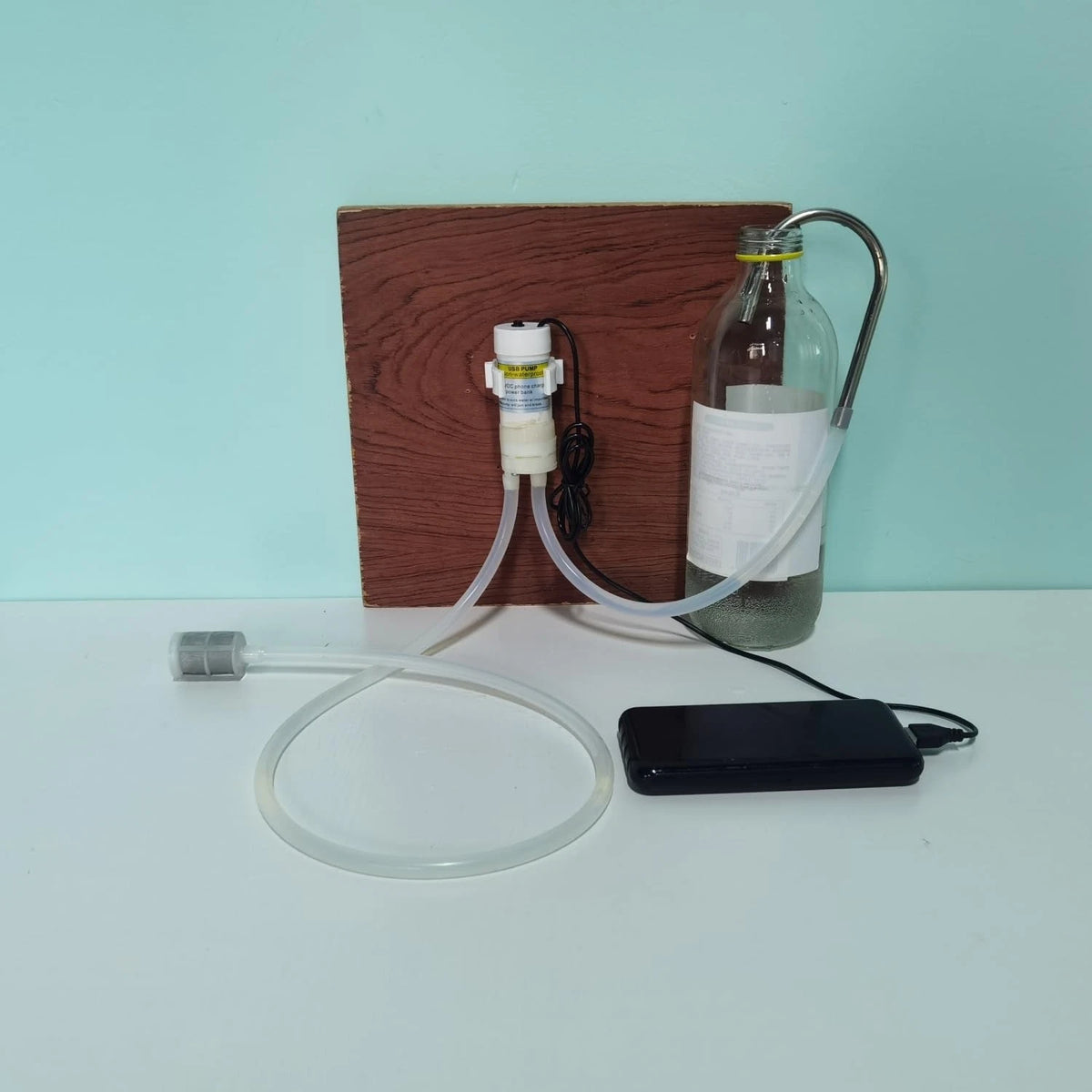 Portable Food Grade USB Electric Pump Auto-Siphon Self Priming Small, White
