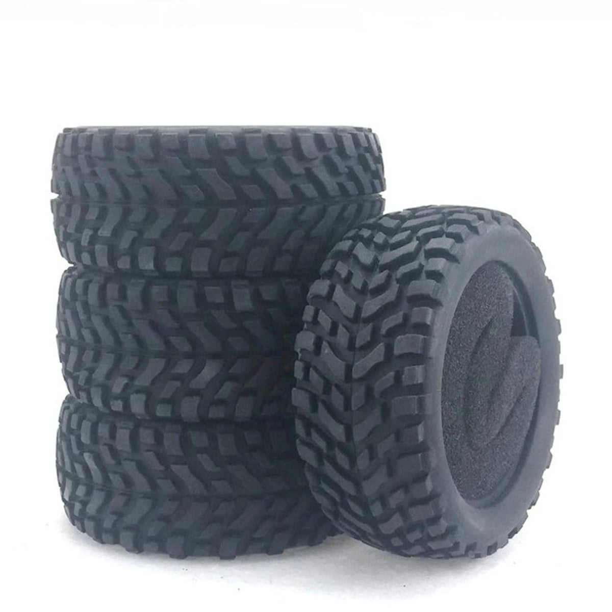 1/10 4* 75mm Rubber Rally Car Wheel Rim&Tires Hex For HSP HPI RC Racing Car