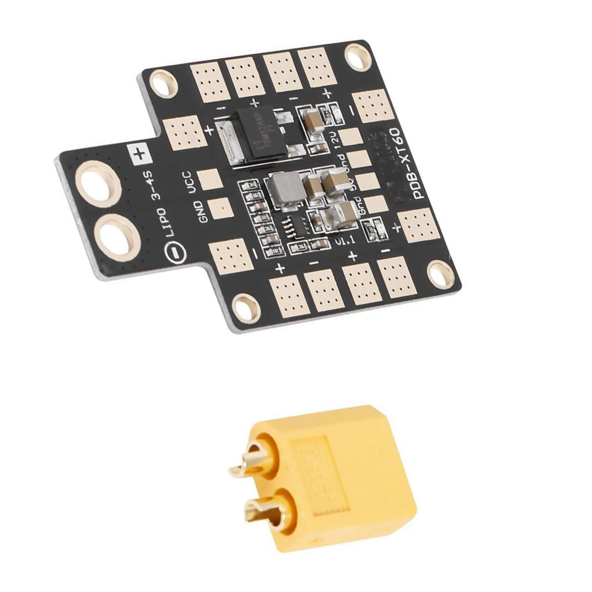 PDB-XT60 Copper Power distribution board W/ BEC 5V & 12V 2oz For RC Multirotors