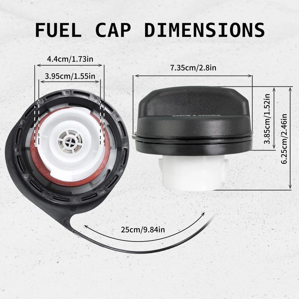 GT330 Easy Install Fuel Gas Tank Cap Replacement 2007-2011 For GMC Acadia