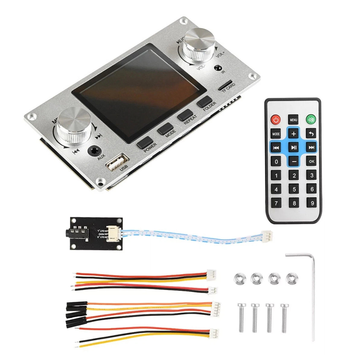 1set 2.8" Screen Decoder Board Bluetooth MP3 TF USB Aux IR Audio Module