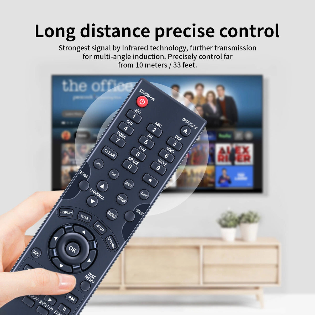 NB553 NB555 Remote Control For Magnavox DVD DVDR VCR Recorder ZC352MW8B